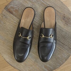Gucci Women's Black Leather Loafers